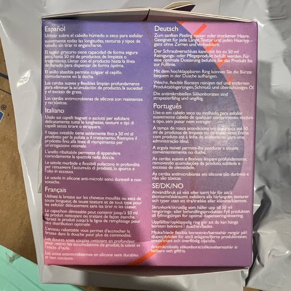 Wet Brush exfoliating scalp massager blue new NIB - Picture 5 of 6